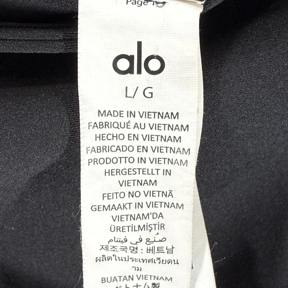 Alo Yoga Womens Black High-Waist Airlift Ski Bib Leggings Size L